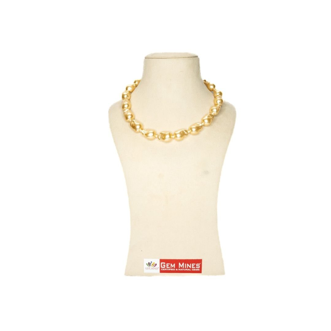 Yellow Shell Pearl Mala